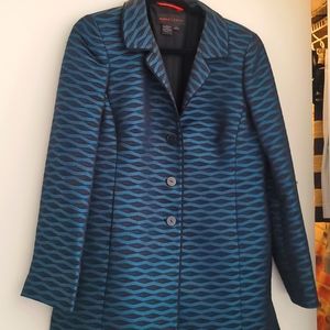 TURQUOISE and black blazer